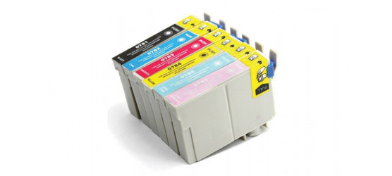 Complete set of 6 Epson T078 Compatible Inkjet Cartridges